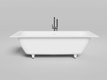 Ванна из литьевго мрамора Salini ORLANDA 103311G 190х80 встраиваемая прямоугольная с ножками